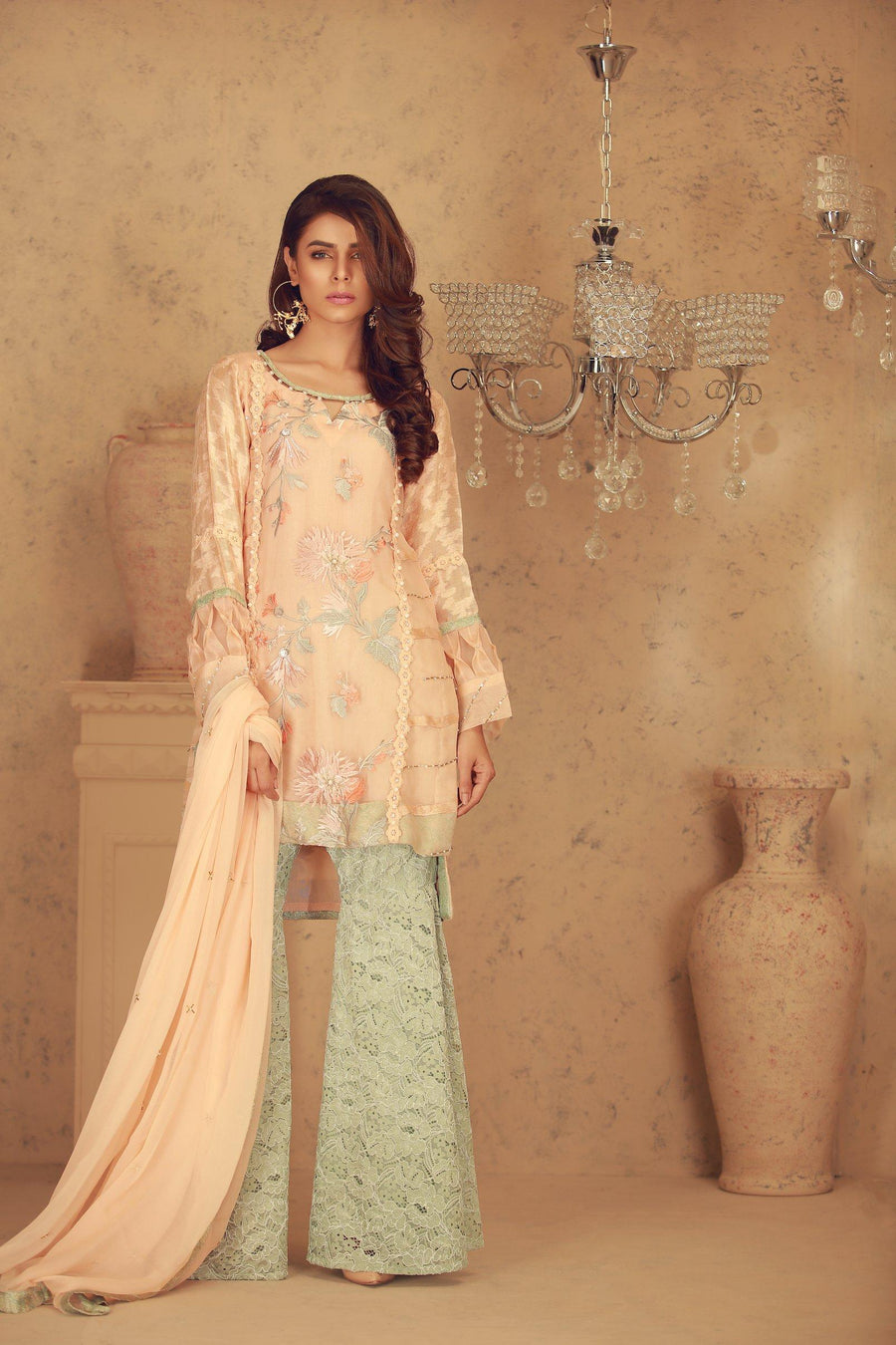 Peach Quartz | Pakistani Designer Outfit | Sarosh Salman