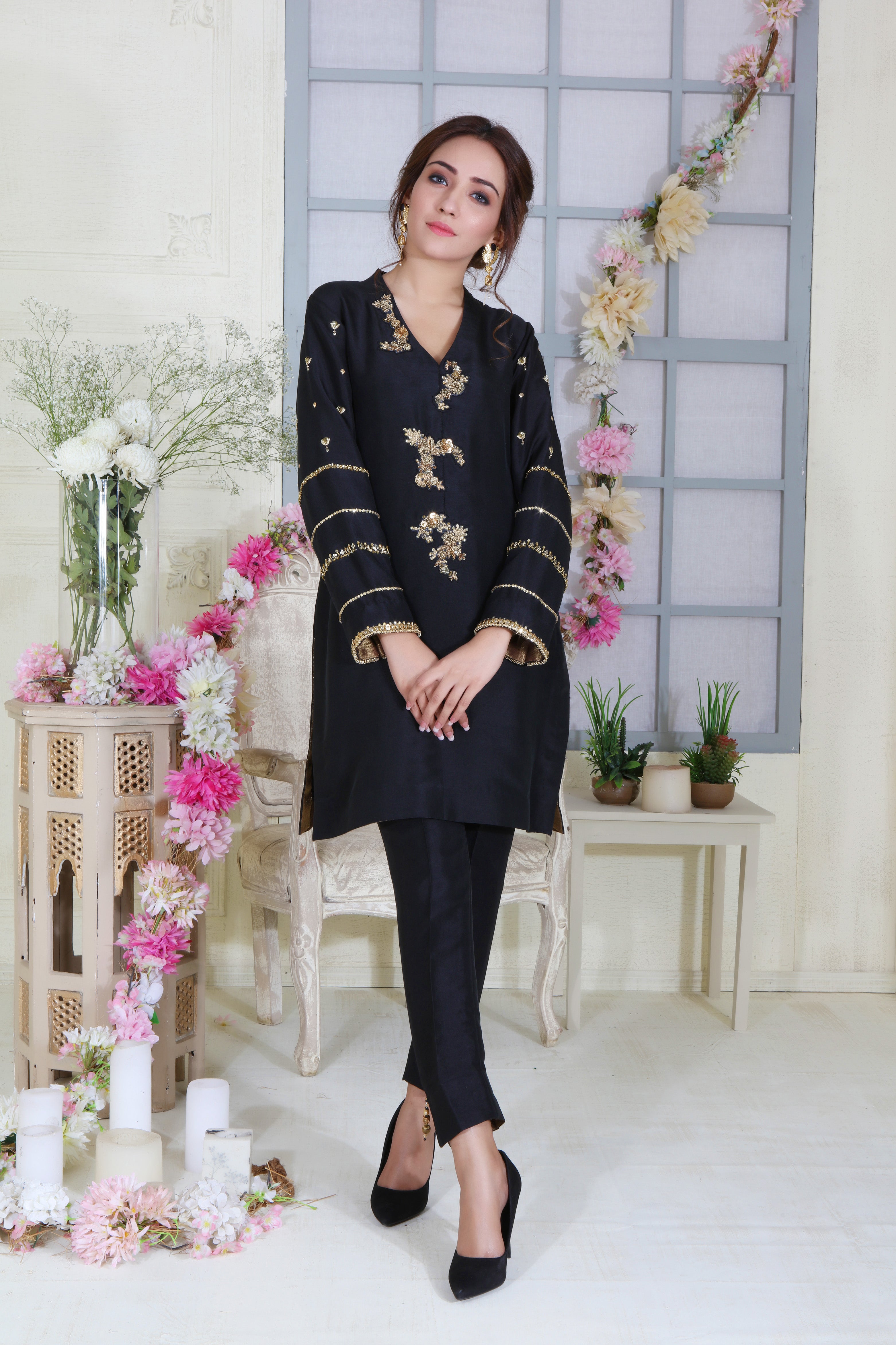 Diva Black | Pakistani Designer Outfit | Sarosh Salman