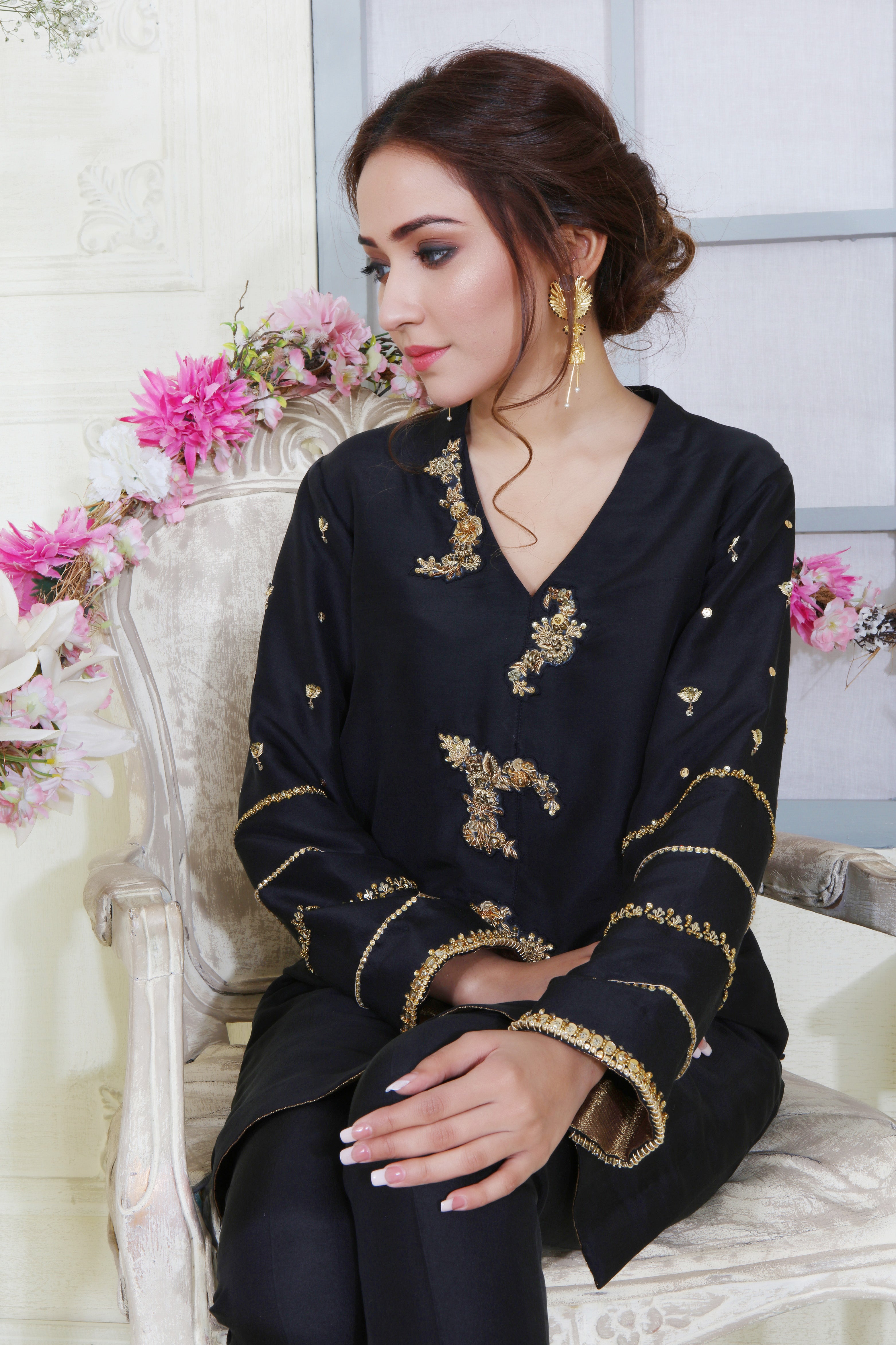 Diva Black | Pakistani Designer Outfit | Sarosh Salman